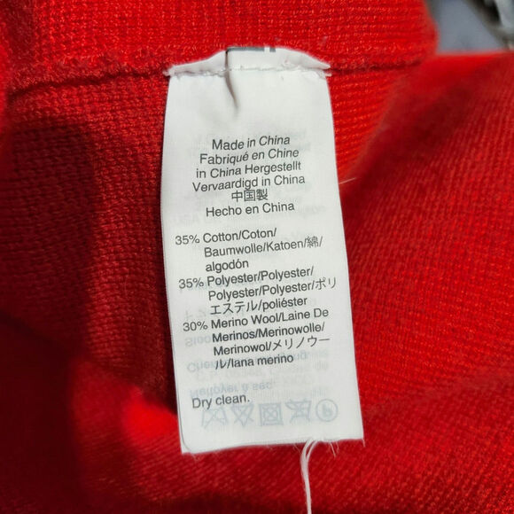 J. Crew 365 Women's Red XXL Juliette Collarless Sweater Blazer Merino Wool Blend - Picture 11 of 11